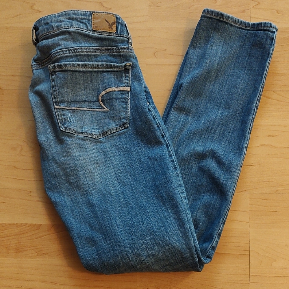AEO Distressed Skinny Jeans
